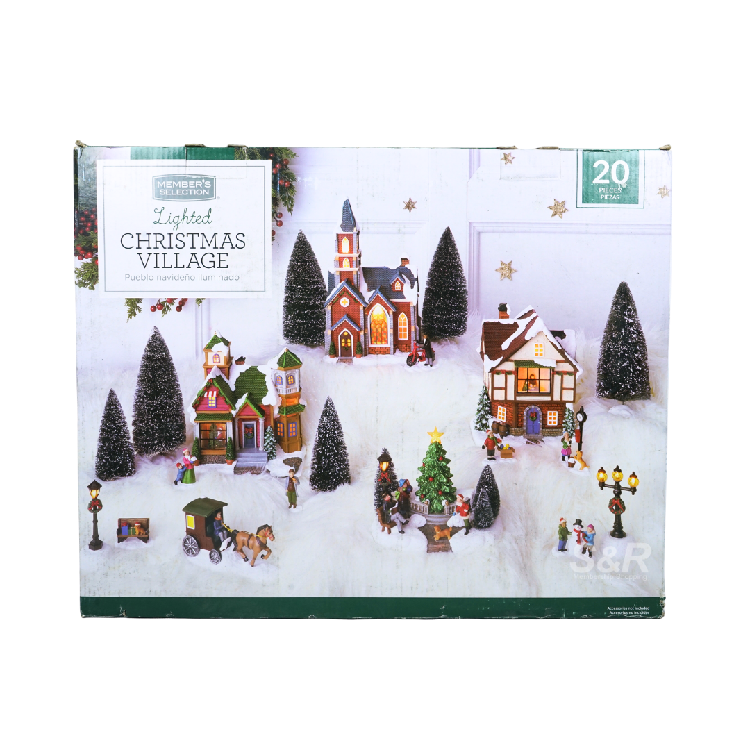 Member's Selection Lighted Christmas Village 20 Pieces